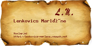 Lenkovics Marléne névjegykártya